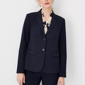 Ann Taylor Midnight Blue Curvy Fit Blazer